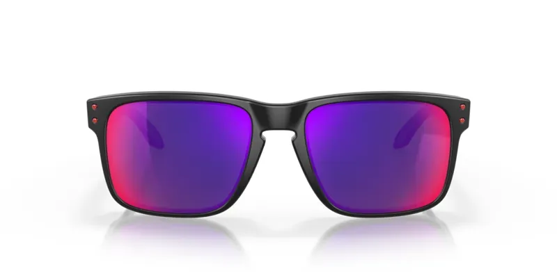 Oakley Holbrook In Red Iridium Lenses/Matte Black Frame-1