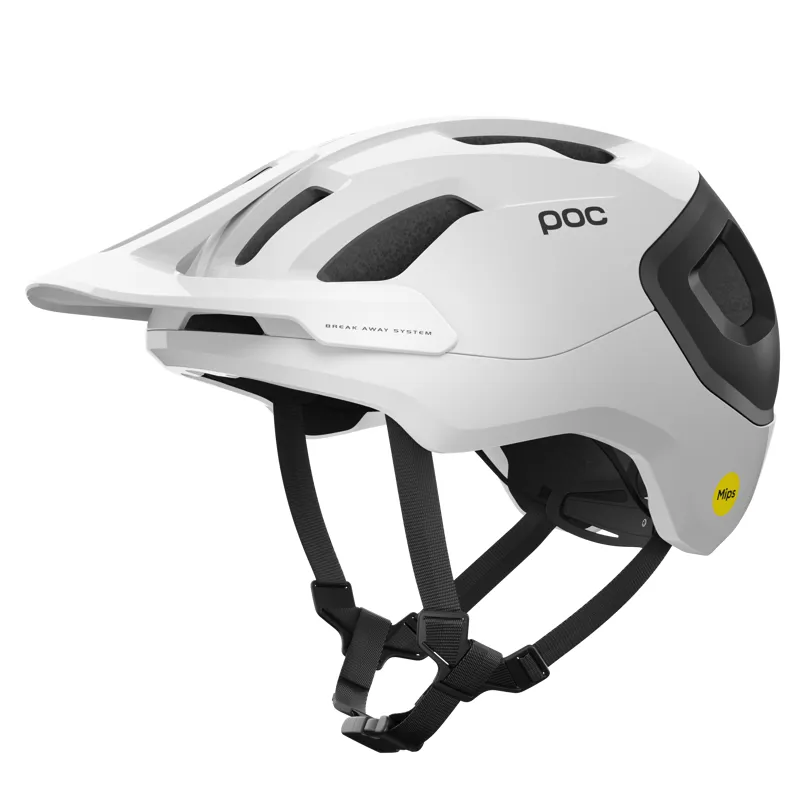 POC Sports Axion Race MIPS Helmet in Hydrogen White/Uranium Black
