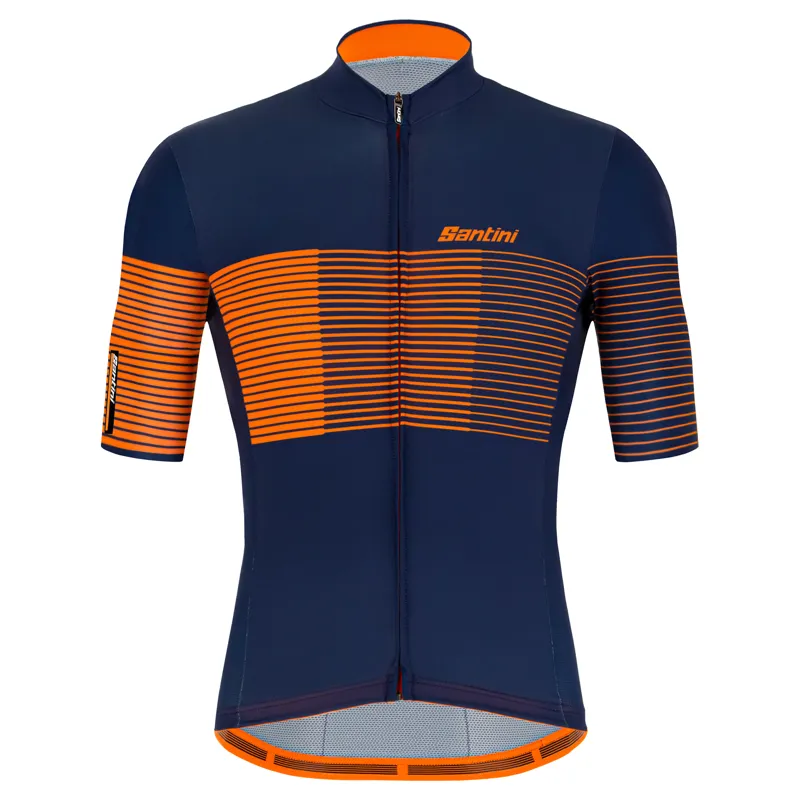 2021 Santini Tono Freccia Short Sleeve Jersey in Blue