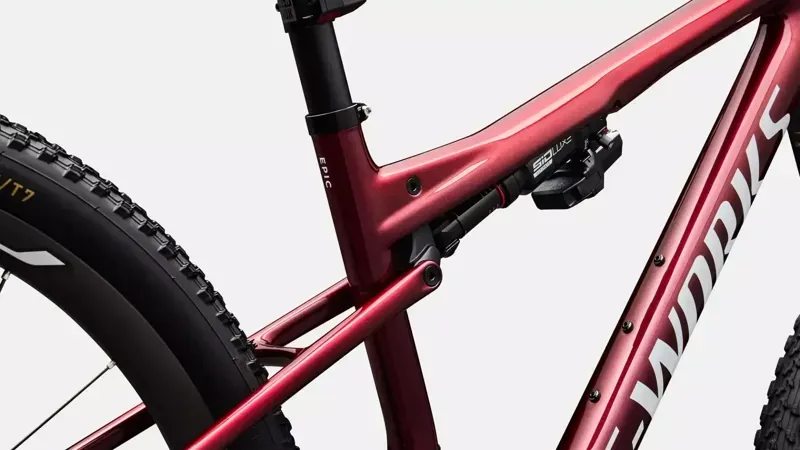 Specialized S-Works Epic 9 XC Mountain Bike in Red Tint Over Red Reflex Pearl Edge Fade-6