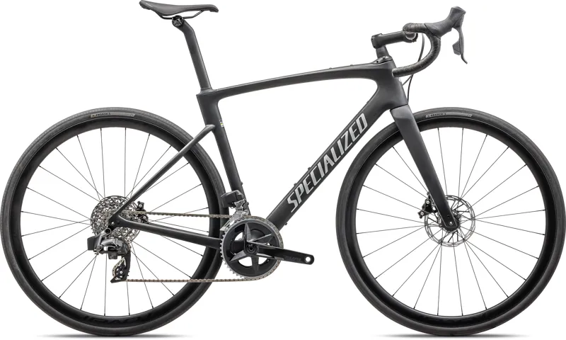 Specialized Roubaix SL8 Expert Road Bike In Satin Carbon/Liquid Silver