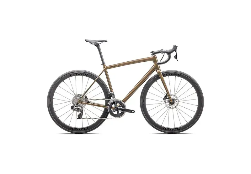 Specialized Aethos Expert Carbon Road Bike w/ Rival eTap AXS Groupset in Gloss Burnt Gold Metallic/Doppio