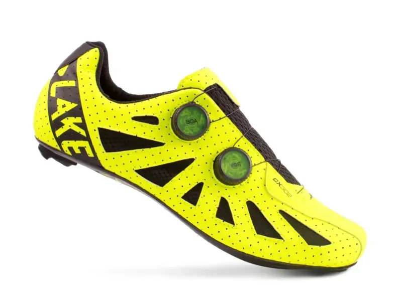 Lake CX302 Road Cycling Shoes in HiViz Yellow/Black