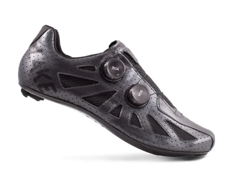 Lake CX302 Road Cycling Shoes in Metal/Black