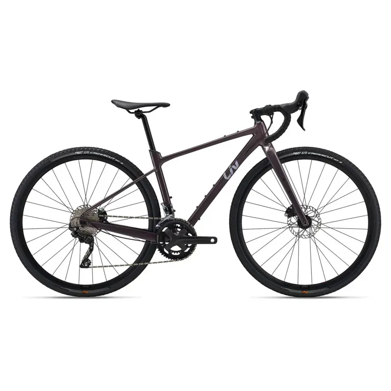 Liv Devote 1 Gravel Bike in Charcoal Plum