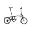 Brompton P Line Explore 12 Speed Superlight Titanium Mid Bar Midnight Black with black extremities