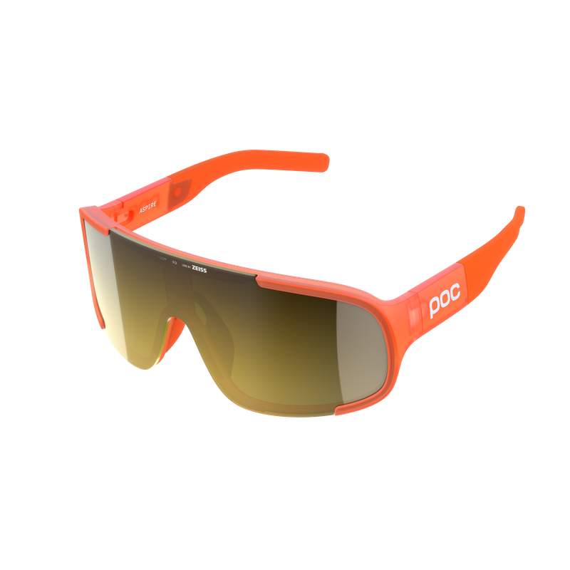 Poc Sports Aspire Bike Sunglasses in Fluorescent Orange/Clarity Road/Partly Sunny Gold Cat. 2