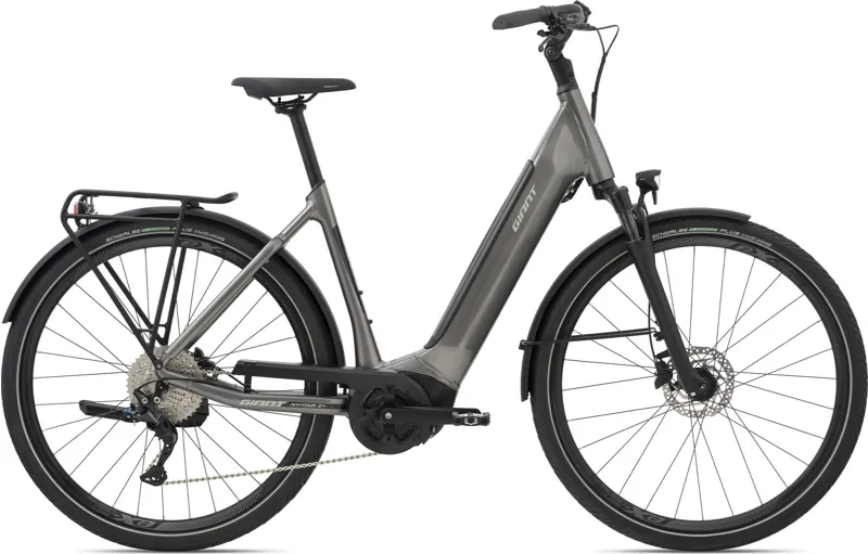 Giant AnyTour E+ 2 Low Step Electric Bike in Grey
