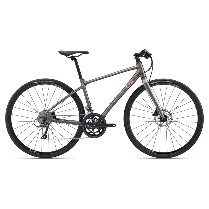 Liv Thrive 3 Womens Hybrid Bike in Metal