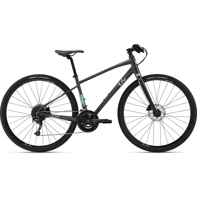 Liv Alight 1 DD Disc Womens Hybrid Bike in Dark Grey
