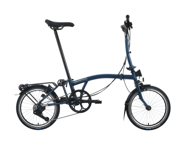 Brompton C Line 12 speed Mid Bar with advance rack in Ocean Blue