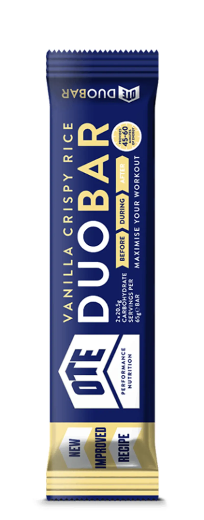 OTE Duo Energy Bar 65g Vanilla and White Chocolate Chip