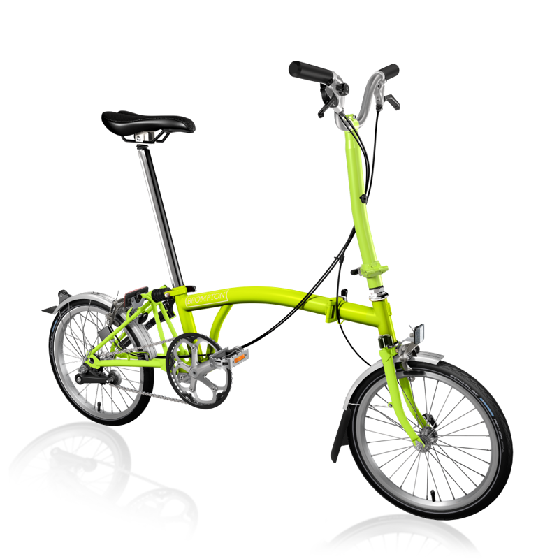 Brompton H3L Lime Green Folding Bikes