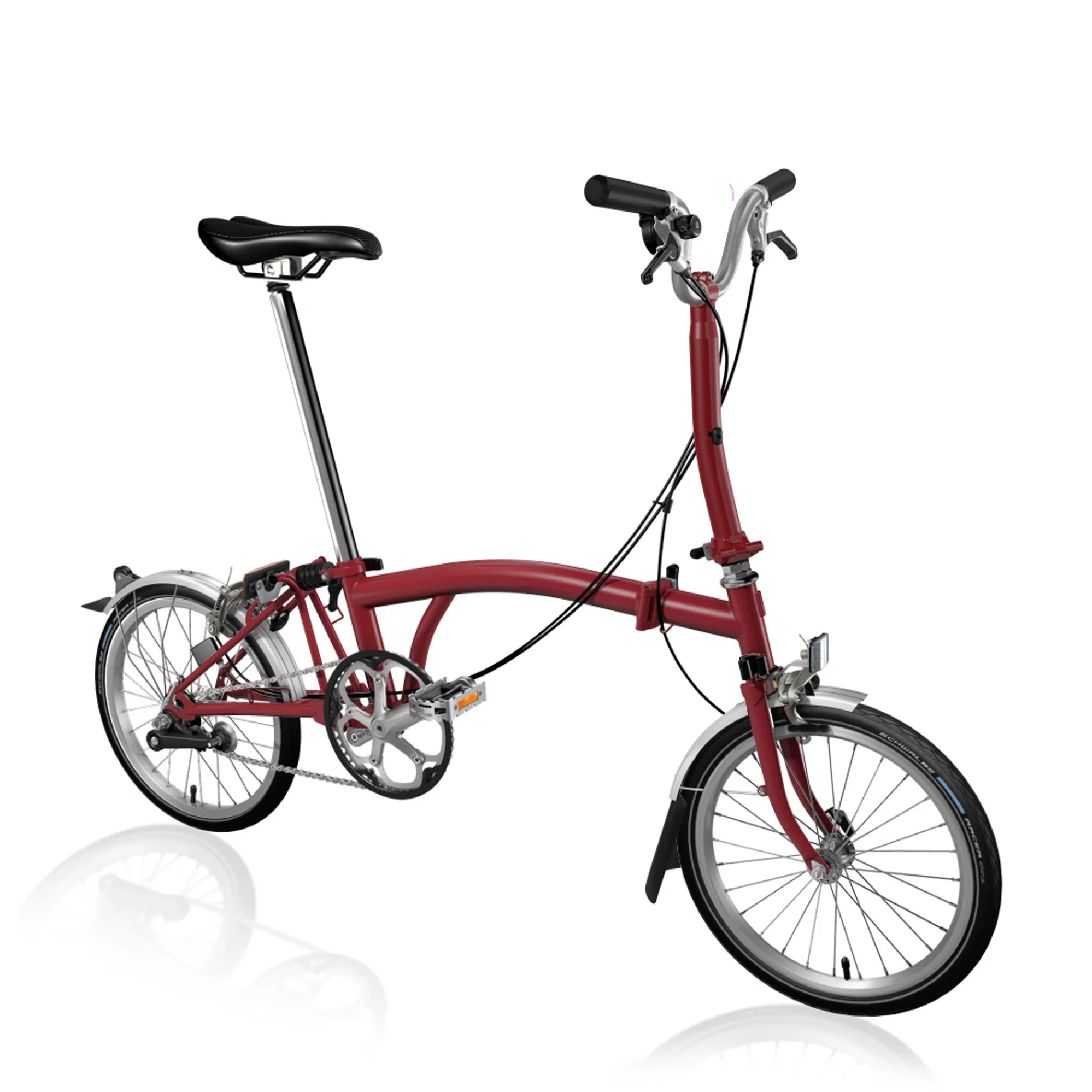 Brompton M3L Folding Bike in House Red