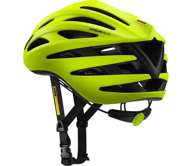 Mavic Aksium Elite Helmet in Safety Yellow/Back-1