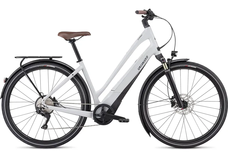 2021 Specialized Turbo Como 4.0 Electric Easy-Entry Hybrid Bike in White