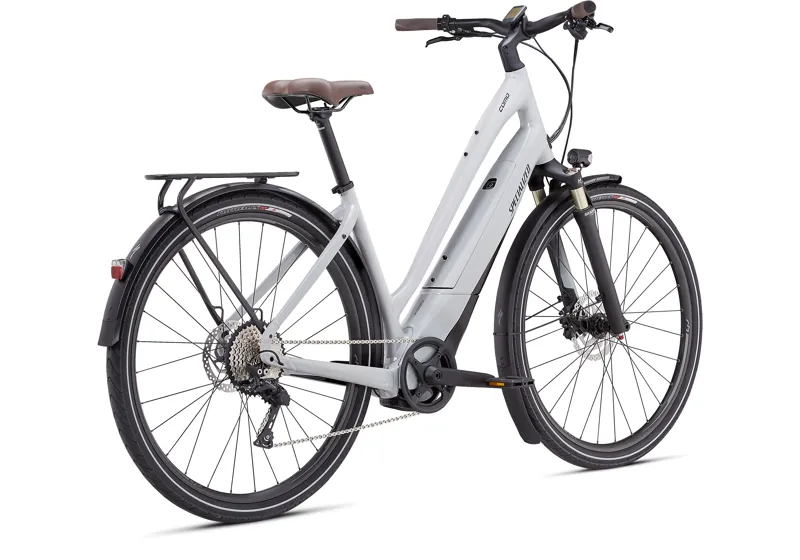 2021 Specialized Turbo Como 4.0 Electric Easy-Entry Hybrid Bike in White-5