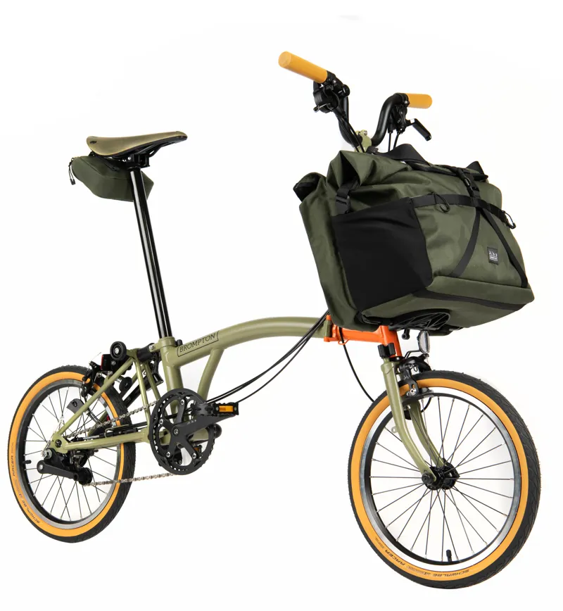 Brompton Explore M6E in Green Orange