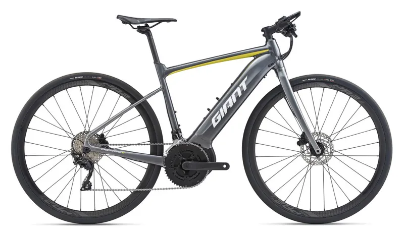 2020 Giant FastRoad E+ 1 Pro Electric Flat Bar Road Bike in Grey
