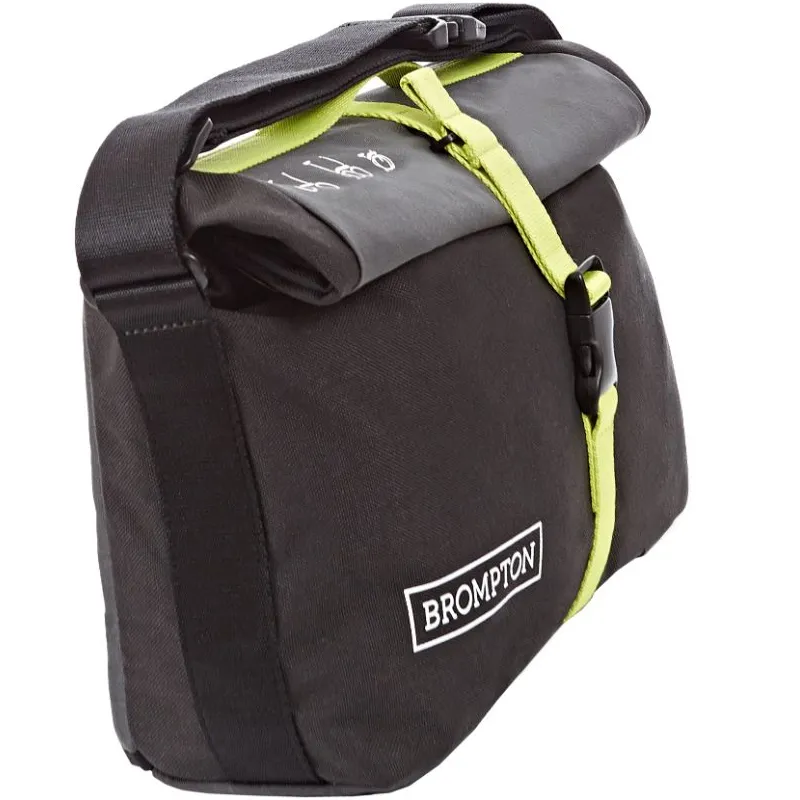 Brompton Roll Top Bag Grey/Black/Lime Green-1