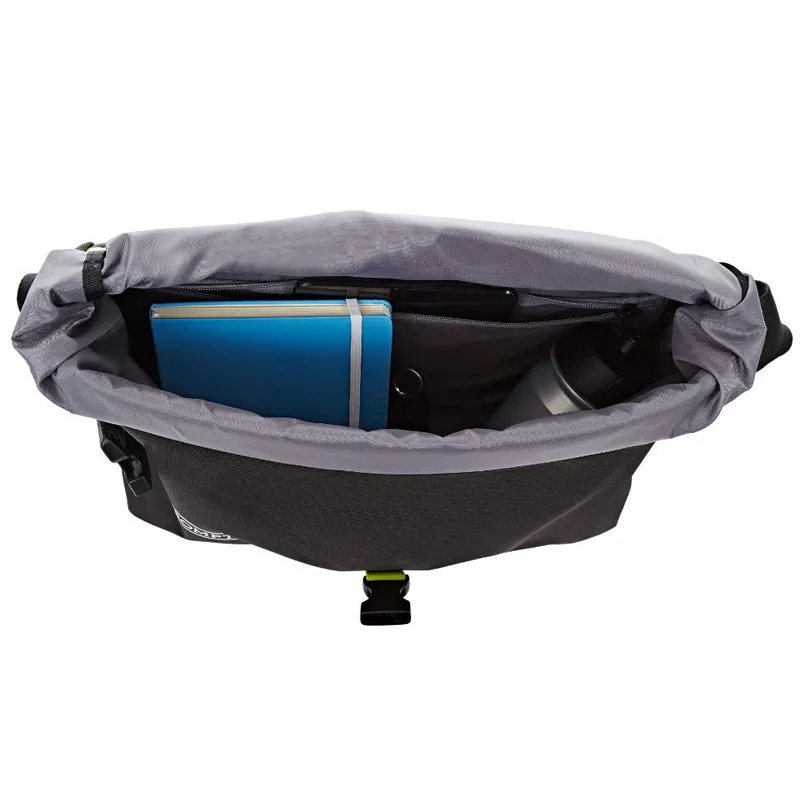 Brompton Roll Top Bag Grey/Black/Lime Green-4