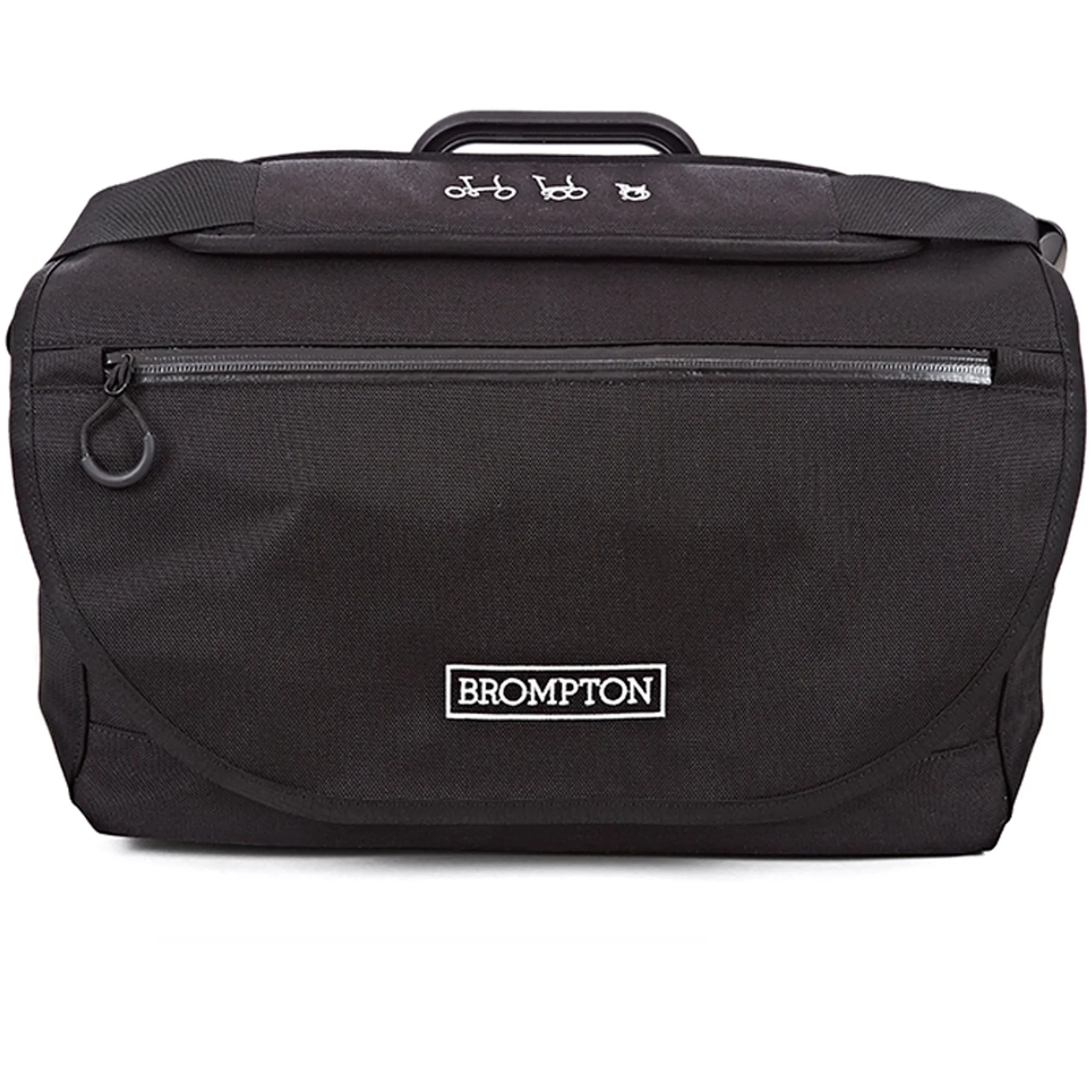 Brompton S Bag Black with Carrier Frame and Flap - Main Image