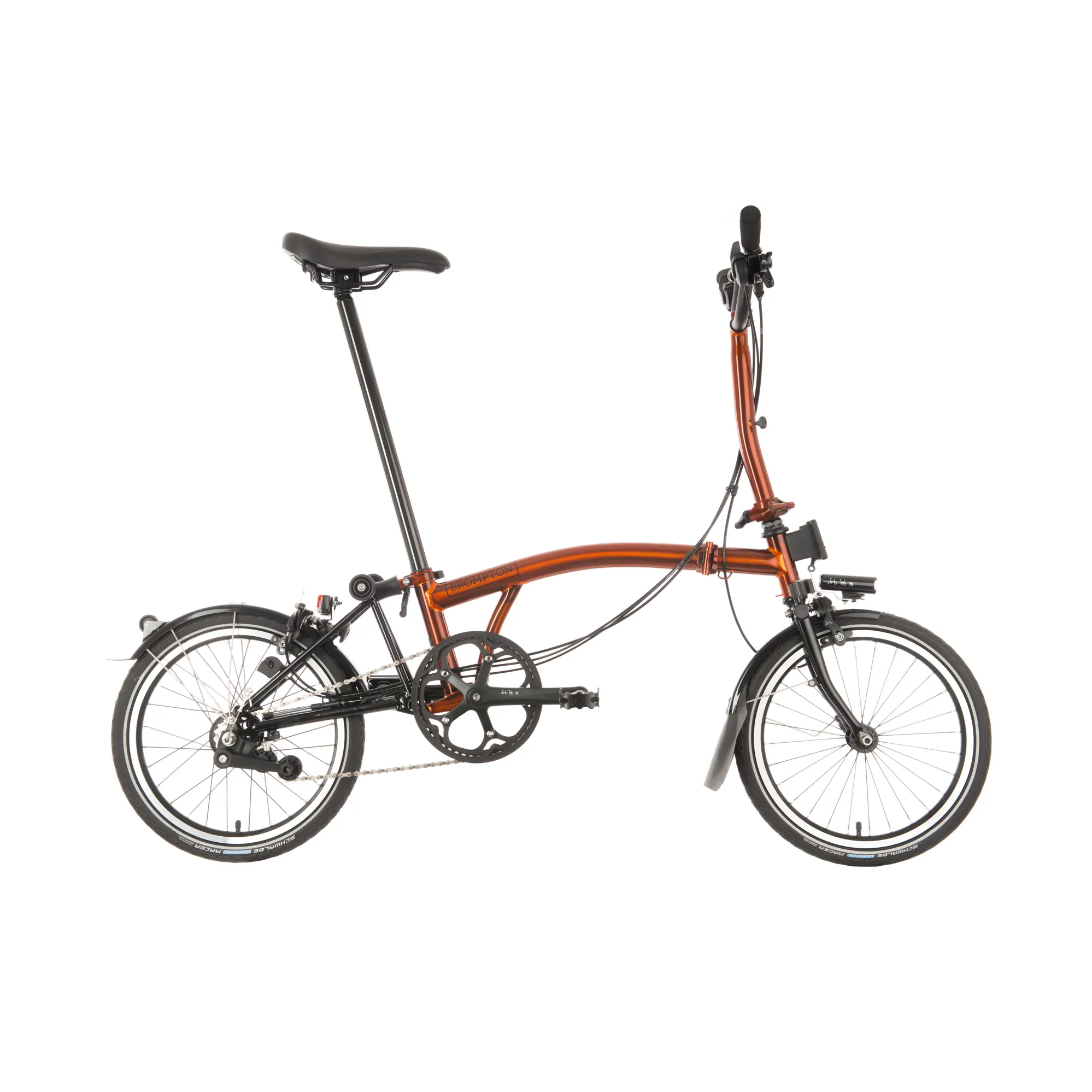 Brompton M6L Titanium Black Edition in Flame Lacquer