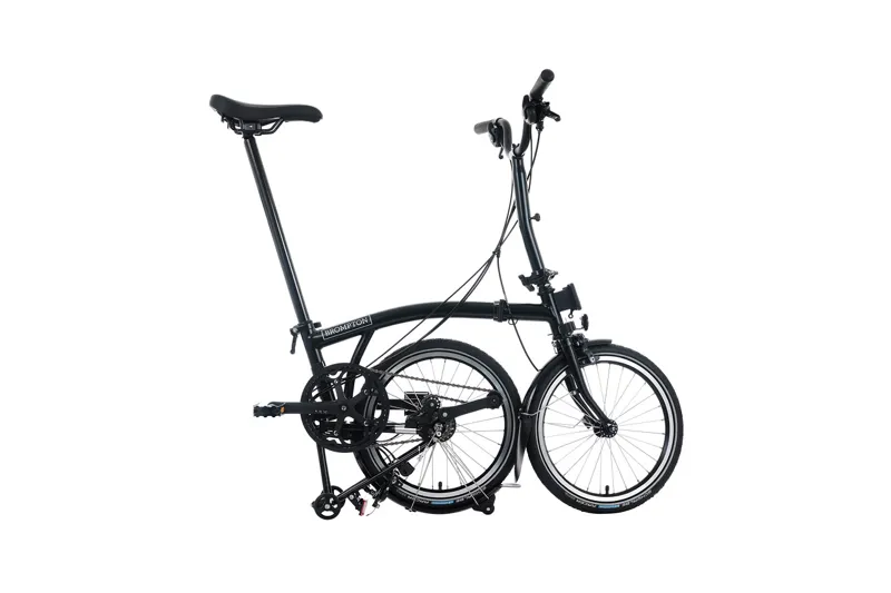Brompton C Line 12 speed Mid Bar with advance rack in Matt Black-2