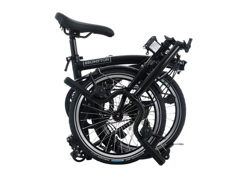 Brompton C Line 12 speed Mid Bar with advance rack in Matt Black-3