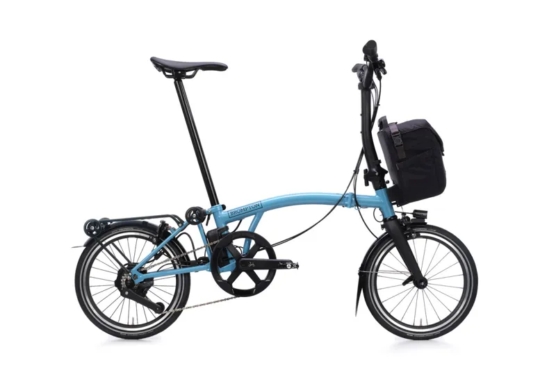 Brompton Electric P Line with SuperRoll+ - e-Motiq system - 4-speed in Cloud Metallic Blue