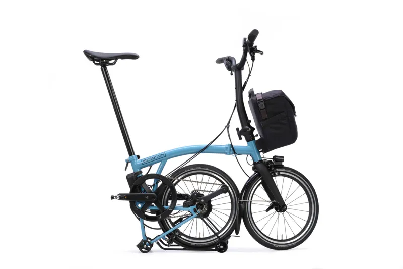 Brompton Electric P Line with SuperRoll+ - e-Motiq system - 4-speed in Cloud Metallic Blue-1