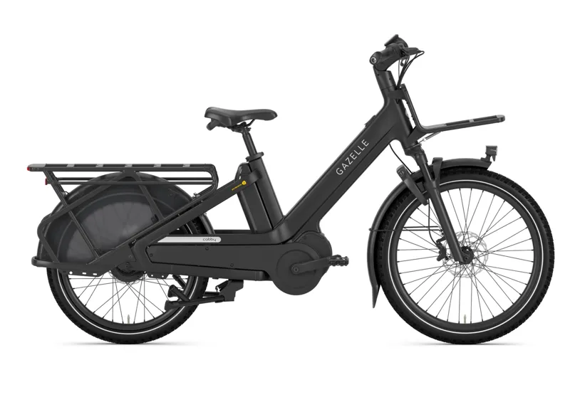 Gazelle Cabby Cargo Bike C380 Low Bar in Matt Black