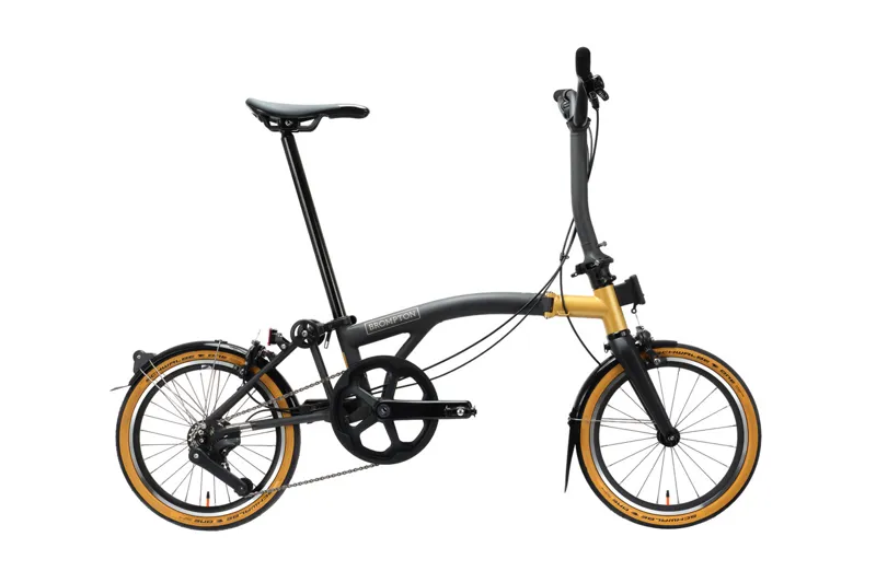 Brompton T Line Ceratech V2 Mid Bar12 Speed Black and Gold