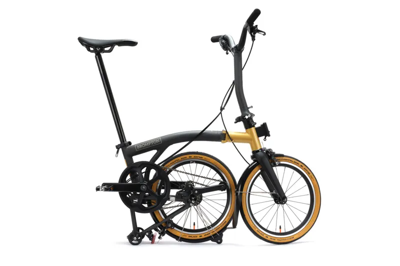 Brompton T Line Ceratech V2 Mid Bar12 Speed Black and Gold-2