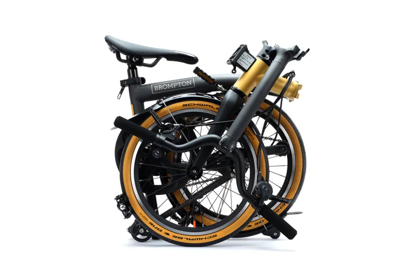 Brompton T Line Ceratech V2 Mid Bar12 Speed Black and Gold-3
