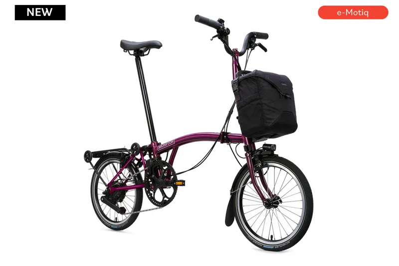 Brompton Electric C Line with SuperRoll+ - e-Motiq system - 4-speed in Amethyst Lacquer-1
