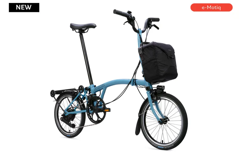 Brompton Electric C Line with SuperRoll+ - e-Motiq system - 4-speed in Cloud Metallic-1