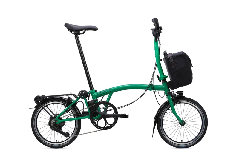 Brompton Electric C Line with SuperRoll+ - e-Motiq system - 4-speed in Palm Green