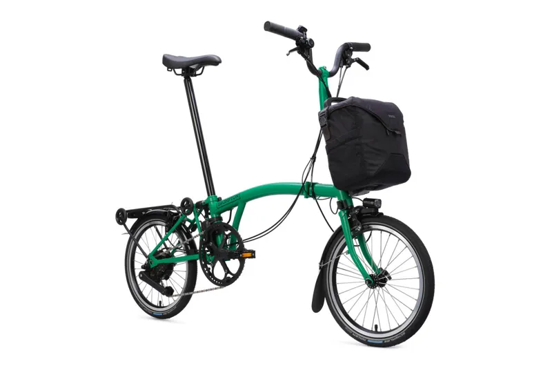 Brompton Electric C Line with SuperRoll+ - e-Motiq system - 4-speed in Palm Green-1