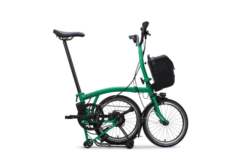 Brompton Electric C Line with SuperRoll+ - e-Motiq system - 4-speed in Palm Green-2