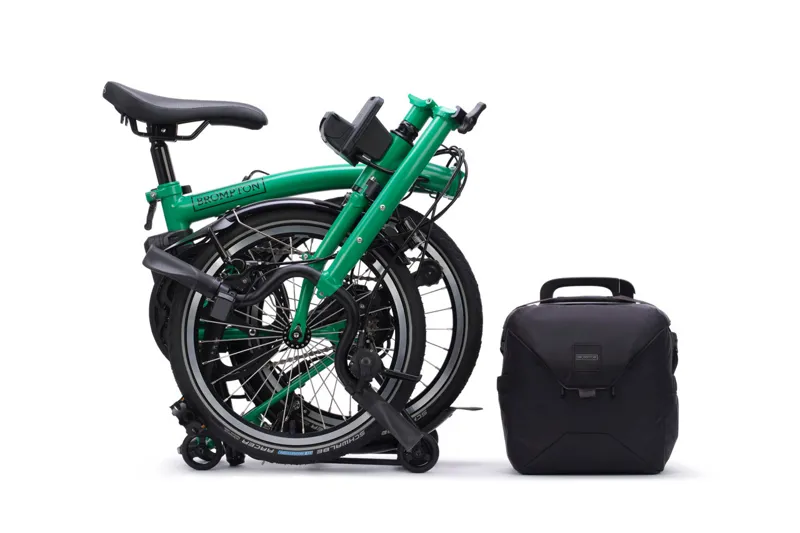 Brompton Electric C Line with SuperRoll+ - e-Motiq system - 4-speed in Palm Green-3