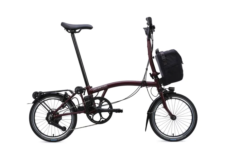 Brompton Electric C Line with SuperRoll+ - e-Motiq system - 4-speed in Plum Red