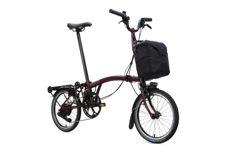 Brompton Electric C Line with SuperRoll+ - e-Motiq system - 4-speed in Plum Red-1