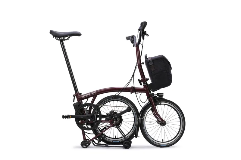 Brompton Electric C Line with SuperRoll+ - e-Motiq system - 4-speed in Plum Red-2