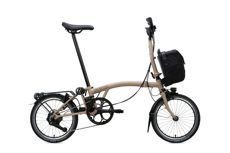 Brompton Electric C Line with SuperRoll+ - e-Motiq system - 4-speed in Dune sand