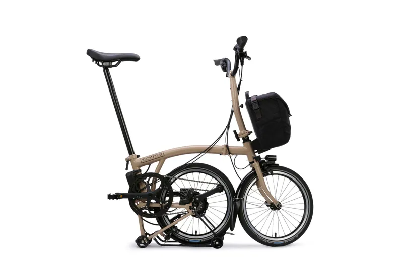 Brompton Electric C Line with SuperRoll+ - e-Motiq system - 4-speed in Dune sand-2
