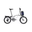 Brompton G Line Electric with Roller Rack in Taildust White 