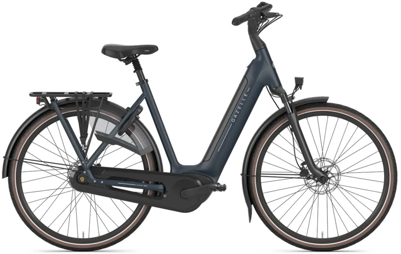 Gazelle Grenoble C8 Low Step with  Bosch Motor and 540wh Battery in Between Blue