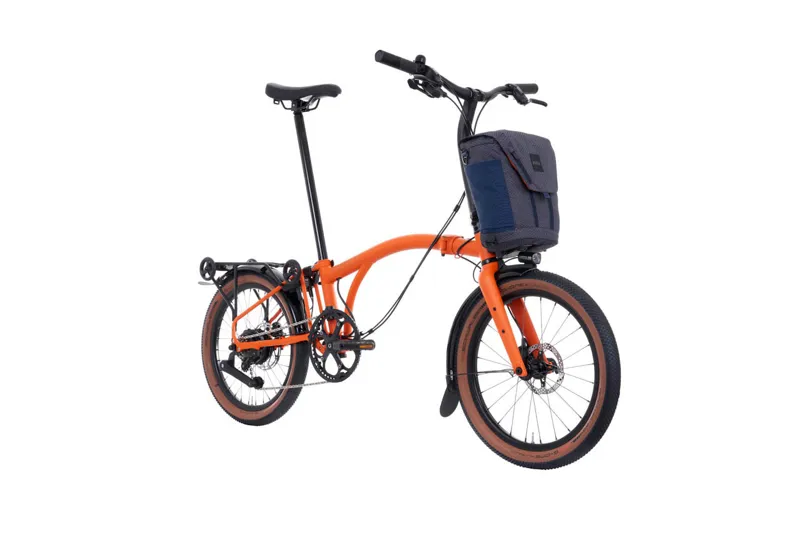 Brompton G line Electric with Roller Frame and Handlebar Control  4-speed in Adventure Orange-1