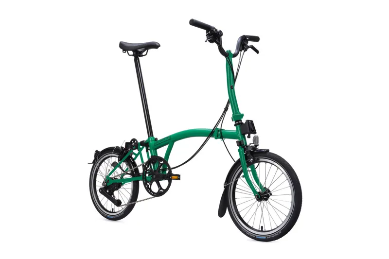 Brompton C Line 12 speed Mid Bar with advance rack in palm green-1